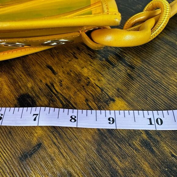 Dolce &‎ Gabbana D&G Rhinestone Embellished Clear Orange Vinyl Tote Bag - Picture 16 of 16